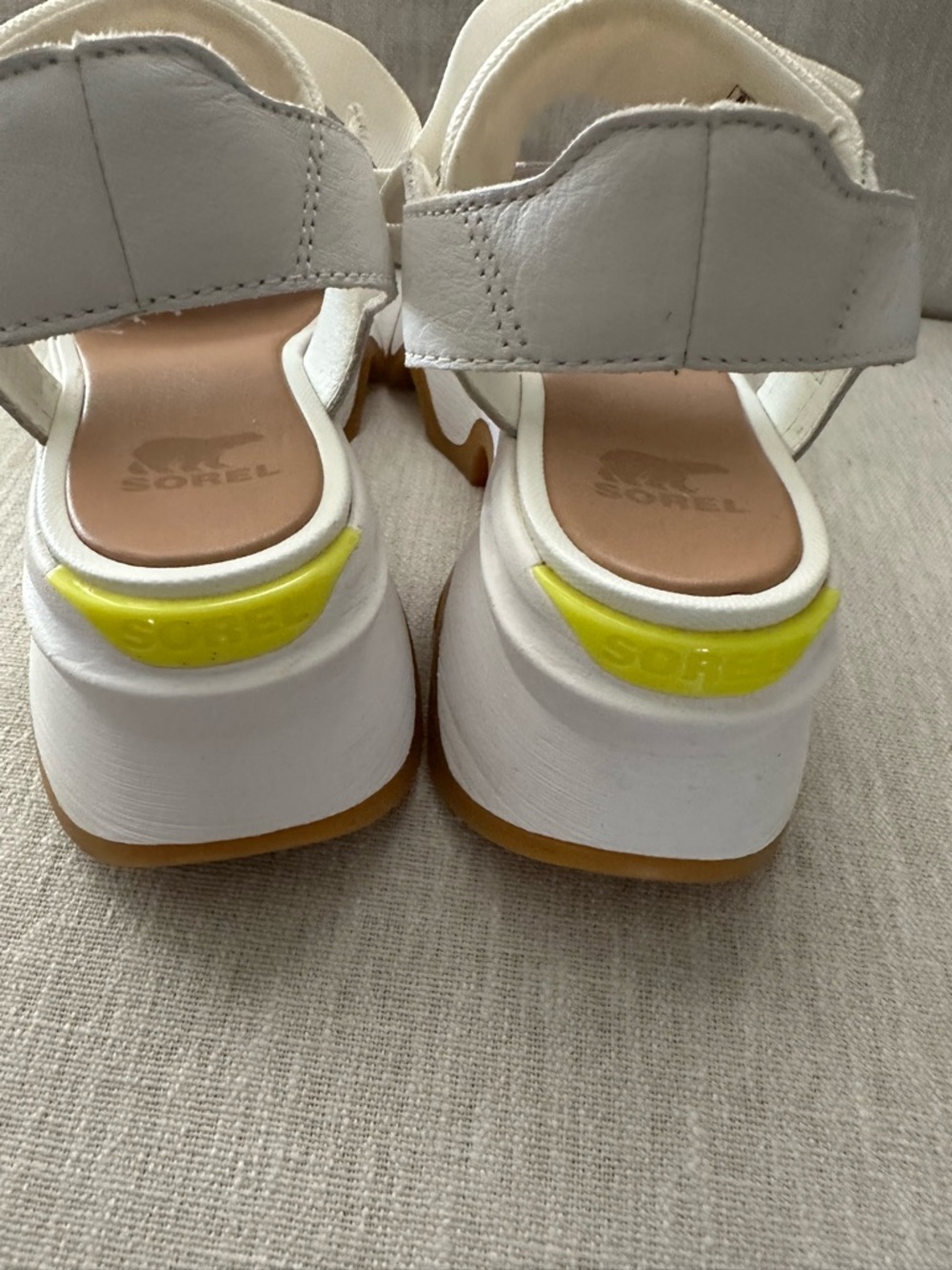 Sorel Women's Kinetic Impact Y-Strap High Sandals in Sea Salt Size 8 - Picture 7 of 12